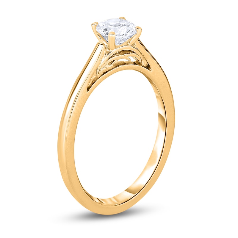 Main Image 2 of Diamond Solitaire Engagement Ring 1/4 ct tw Round 14K Rose Gold (I/I2)