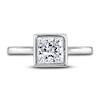 Thumbnail Image 3 of Diamond Solitaire Engagement Ring 1-1/2 ct tw Bezel-Set Princess 14K White Gold (I2/I)