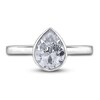 Thumbnail Image 3 of Diamond Solitaire Engagement Ring 2 ct tw Bezel-Set Pear-cut 14K White Gold (I2/I)