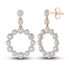 Thumbnail Image 0 of Diamond Drop Earrings 1 ct tw Round 14K Rose Gold