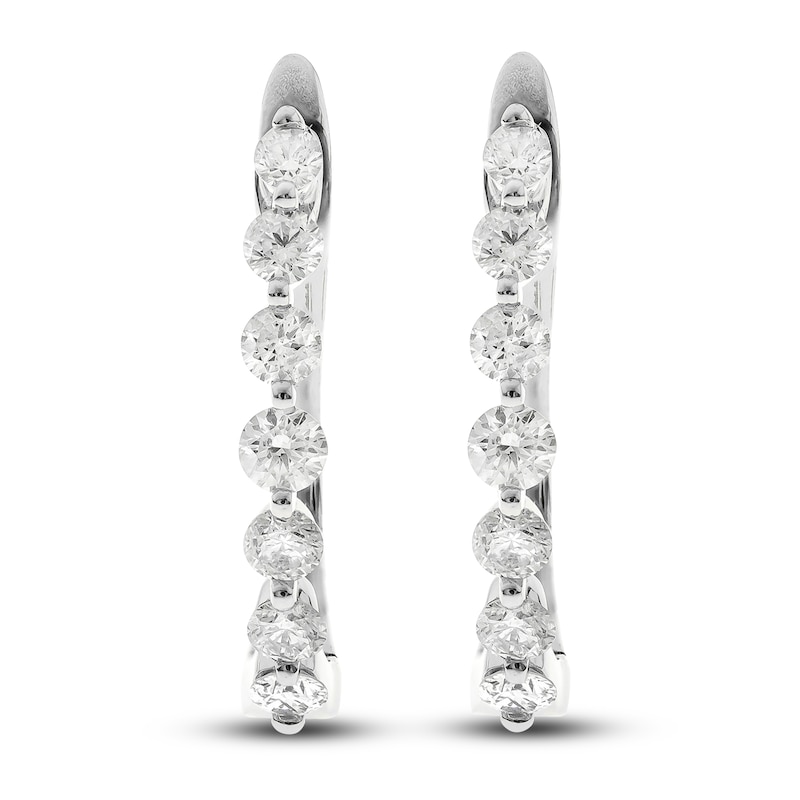 Main Image 1 of Diamond Earrings 7/8 ct tw Round 14K White Gold