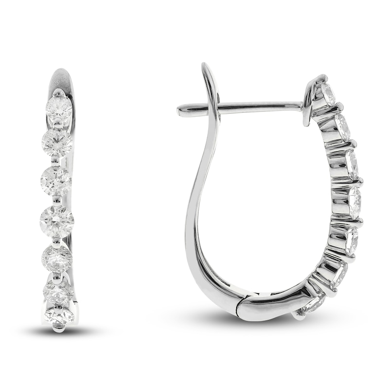 Main Image 2 of Diamond Earrings 7/8 ct tw Round 14K White Gold