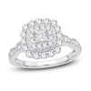 Thumbnail Image 0 of Diamond Engagement Ring 1 ct tw Princess/Round 14K White Gold