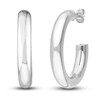 Thumbnail Image 0 of Polished Open Hoop Earrings 14K White Gold 30mm