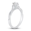 Diamond 3-Stone Engagement Ring 5/8 ct tw Princess/Round 14K White Gold