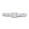 Thumbnail Image 2 of Diamond 3-Stone Engagement Ring 5/8 ct tw Princess/Round 14K White Gold