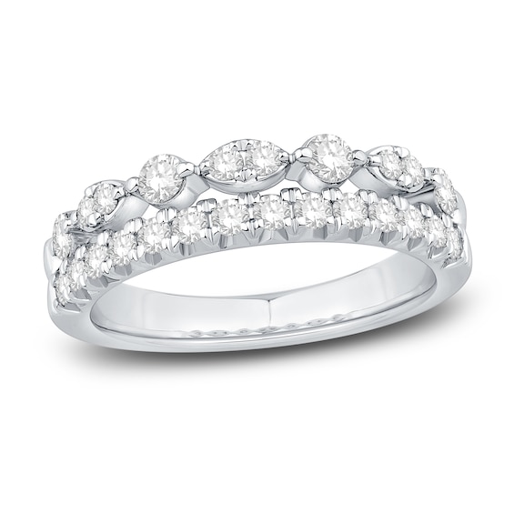 Diamond Anniversary Band 34 ct tw Round 14K White Gold