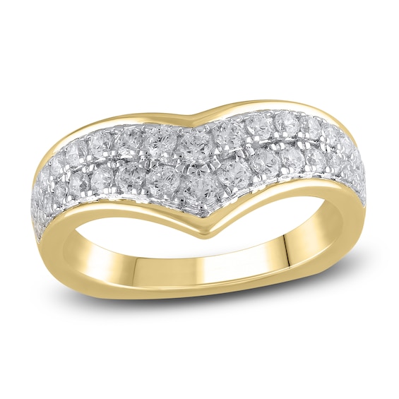 Diamond Anniversary Band 34 ct tw Round 18K Yellow Gold