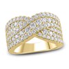 Thumbnail Image 1 of Diamond Cross Anniversary Band 2 ct tw Round 18K Yellow Gold