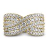 Thumbnail Image 3 of Diamond Cross Anniversary Band 2 ct tw Round 18K Yellow Gold