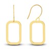 Thumbnail Image 1 of Open Rectangle Earrings 14K Yellow Gold