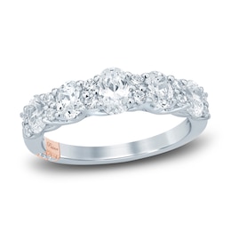 Pnina Tornai Lab-Grown Diamond Anniversary Ring 1-1/2 ct tw Round/Oval 14K White Gold