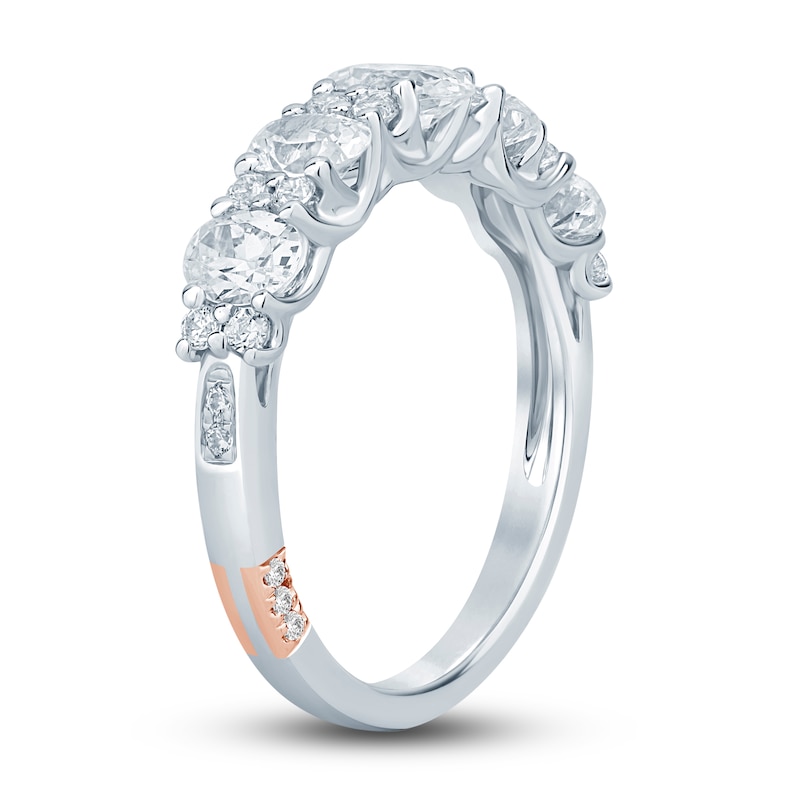 Pnina Tornai Lab-Created Diamond Anniversary Ring 1-1/2 ct tw Round/Oval 14K White Gold
