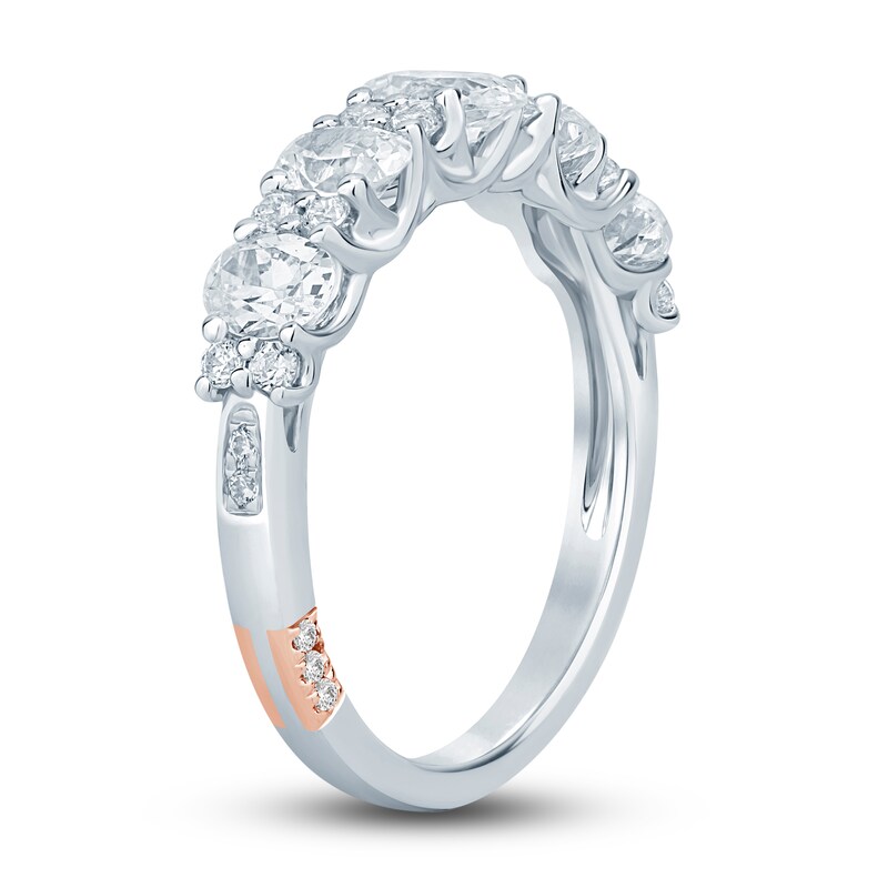 Main Image 2 of Pnina Tornai Lab-Grown Diamond Anniversary Ring 1-1/2 ct tw Round/Oval 14K White Gold