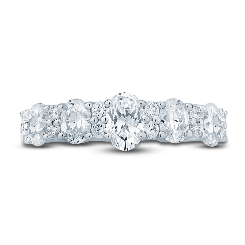 Main Image 3 of Pnina Tornai Lab-Grown Diamond Anniversary Ring 1-1/2 ct tw Round/Oval 14K White Gold