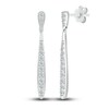 Thumbnail Image 2 of Diamond Drop Earrings 3/8 ct tw Round 10K White Gold