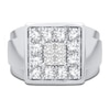 Men's Diamond Ring 1-1/2 ct tw Princess/Round 14K White Gold