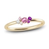 Thumbnail Image 1 of Juliette Maison Natural Pink Tourmaline, Amethyst. White Sapphire Constellation Ring 10K Yellow Gold