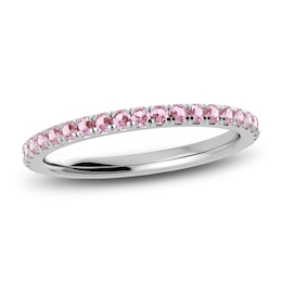 Juliette Maison Natural Pink Tourmaline Eternity Ring 10K White Gold