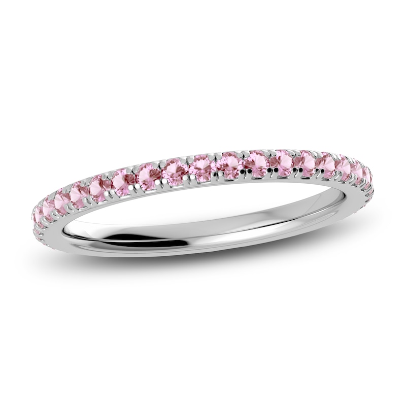 Main Image 1 of Juliette Maison Natural Pink Tourmaline Eternity Ring 10K White Gold