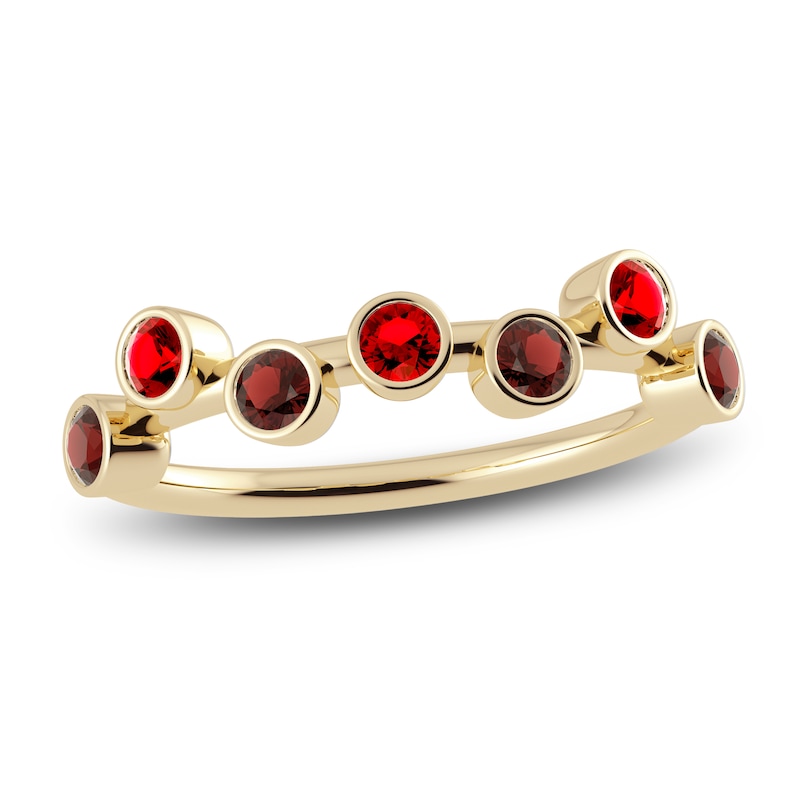 Main Image 1 of Juliette Maison Natural Ruby & Natural Garnet Ring 10K Yellow Gold