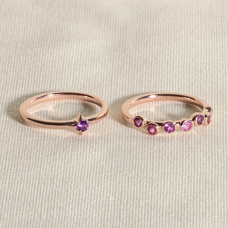 Main Image 4 of Juliette Maison Natural Ruby & Natural Garnet Ring 10K Yellow Gold