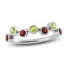 Thumbnail Image 1 of Juliette Maison Natural Peridot & Natural Garnet Ring 10K White Gold