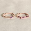 Thumbnail Image 4 of Juliette Maison Natural Peridot & Natural Garnet Ring 10K White Gold