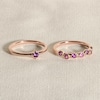 Thumbnail Image 4 of Juliette Maison Natural Blue Zircon & Natural Blue Sapphire Ring 10K Rose Gold
