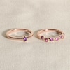 Thumbnail Image 4 of Juliette Maison Natural Blue Zircon & Natural Ruby Ring 10K Yellow Gold