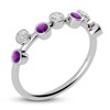 Thumbnail Image 2 of Juliette Maison Natural Amethyst & Natural White Sapphire Ring 10K White Gold