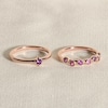 Thumbnail Image 4 of Juliette Maison Natural Rhodolite Garnet & Natural White Sapphire Ring 10K Rose Gold