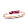 Thumbnail Image 1 of Juliette Maison Natural Rhodolite Garnet Baguette Bar Ring 10K Rose Gold