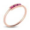 Thumbnail Image 2 of Juliette Maison Natural Rhodolite Garnet Baguette Bar Ring 10K Rose Gold
