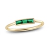 Thumbnail Image 1 of Juliette Maison Natural Emerald Baguette Bar Ring 10K Yellow Gold