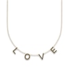 Thumbnail Image 1 of Juliette Maison Black Diamond Station Name Necklace 1-1/8 ct tw Round 10K Yellow Gold