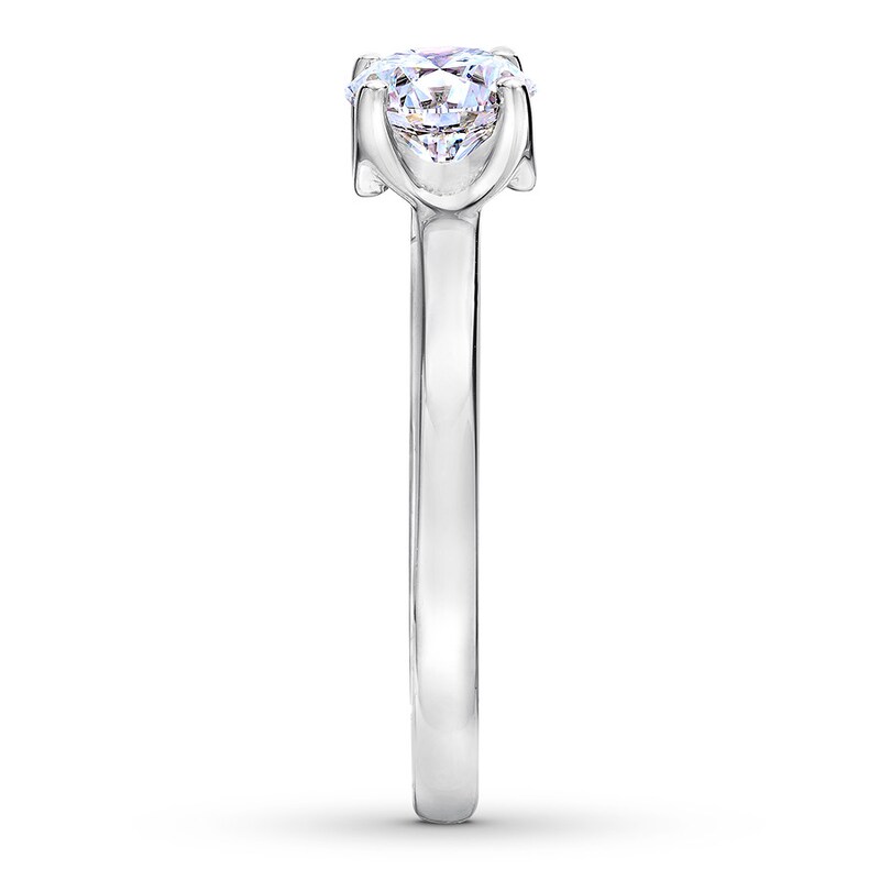 THE LEO First Light Diamond Solitaire Ring 1 ct 14K White Gold (I1/I)
