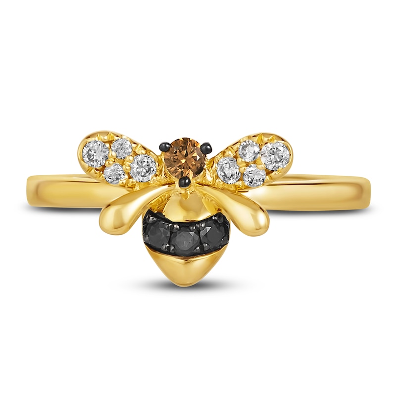 Main Image 2 of Le Vian Diamond Bee Ring 1/5 ct tw Round 14K Honey Gold