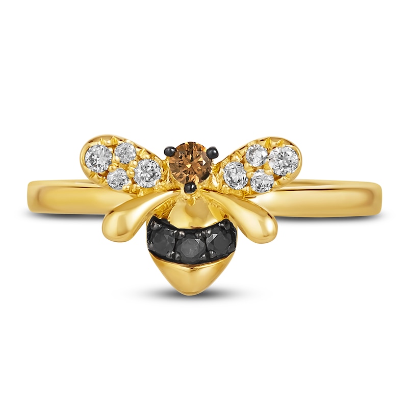 Le Vian Diamond Bee Ring 1/5 ct tw Round 14K Honey Gold