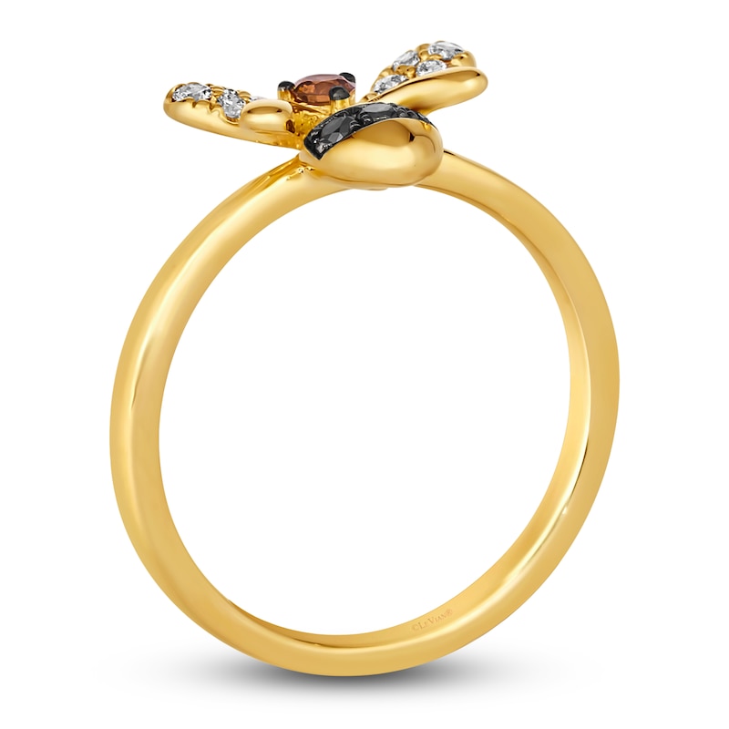 Main Image 3 of Le Vian Diamond Bee Ring 1/5 ct tw Round 14K Honey Gold