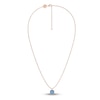 Thumbnail Image 2 of Juliette Maison Natural Blue Zircon Pendant Necklace 10K Rose Gold