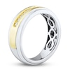 Thumbnail Image 2 of Men's Diamond Wedding Band 1/4 ct tw Round 14K Two-Tone Gold