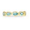 Thumbnail Image 3 of Kallati Pear-Shaped Natural Blue Topaz Ring 14K Yellow Gold