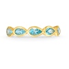 Thumbnail Image 4 of Kallati Pear-Shaped Natural Blue Topaz Ring 14K Yellow Gold