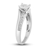 Thumbnail Image 1 of Diamond Engagement Ring 1/2 ct tw Princess/Round 14K White Gold
