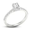 Thumbnail Image 2 of Diamond Engagement Ring 1-1/2 ct tw Emerald/Round 14K White Gold