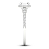 Thumbnail Image 3 of Diamond Engagement Ring 1-1/2 ct tw Emerald/Round 14K White Gold
