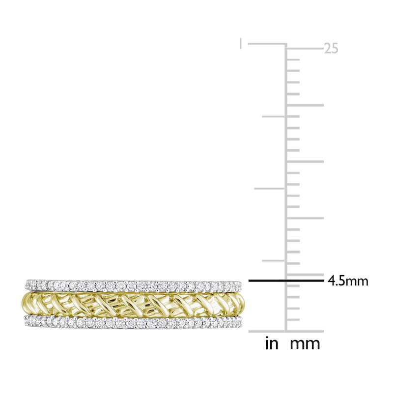 Main Image 4 of Y-Knot Diamond Anniversary Band 1/5 ct tw Round 14K Two-Tone Gold