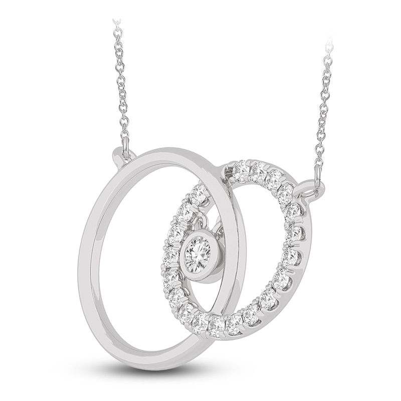 Main Image 2 of Diamond Pendant Necklace 1/2 ct tw Round 14K White Gold 18"