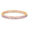 Thumbnail Image 1 of Italia D'Oro Purple Enamel Bangle Bracelet 14K Yellow Gold